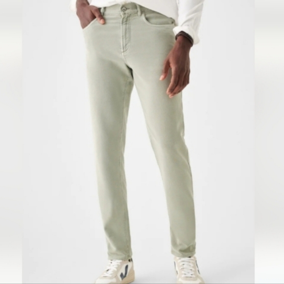 Faherty Stretch Terry 5-Pocket Pant Faded Olive 30